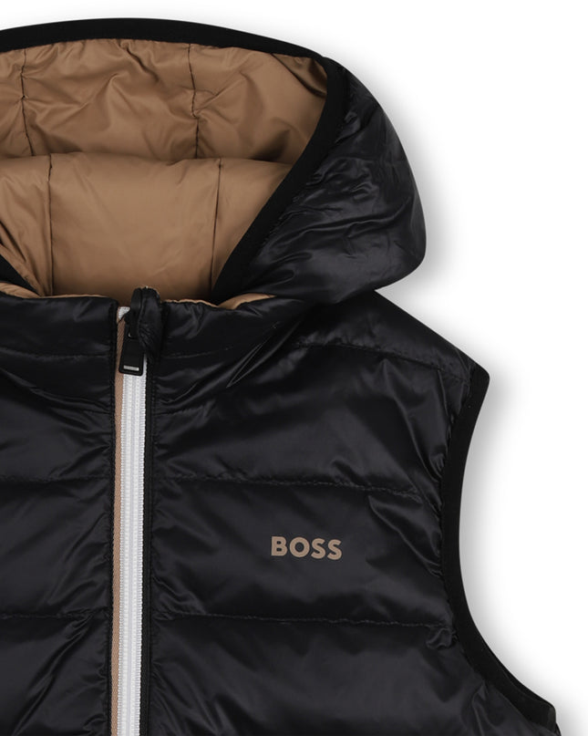 kids atelier boss Light Brown Reversible Vest