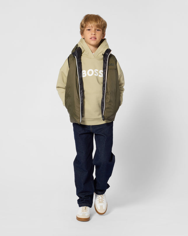 kids atelier boss Olive Night Reversible Vest