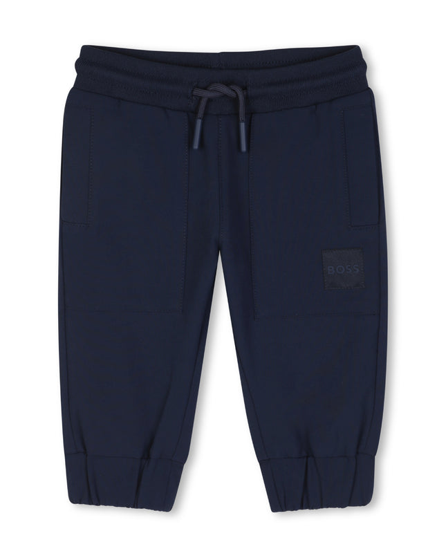 kids atelier boss Navy Satin Jogging Pants