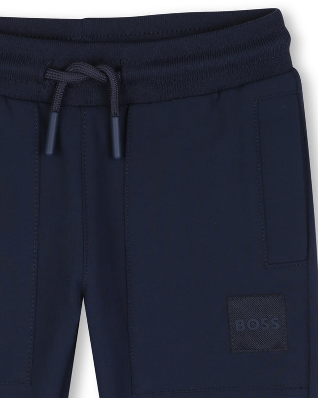 kids atelier boss Navy Satin Jogging Pants