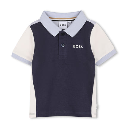 kids atelier boss Navy Short Sleeve Polo