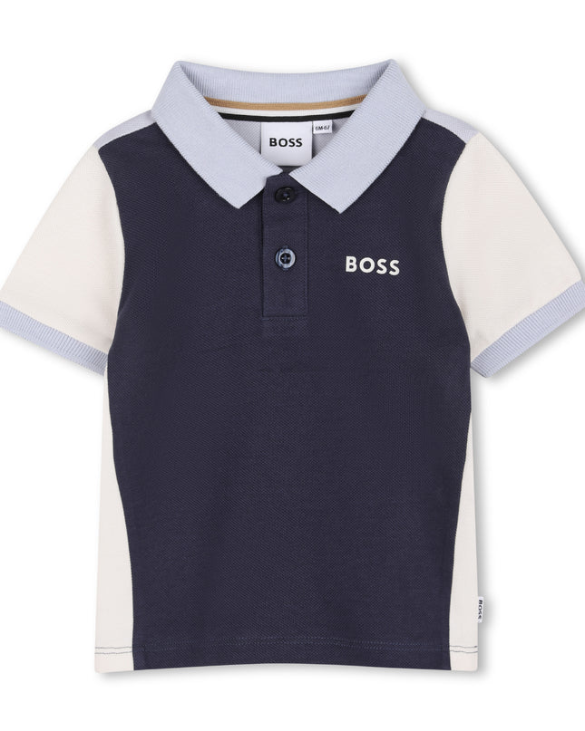 kids atelier boss Navy Short Sleeve Polo