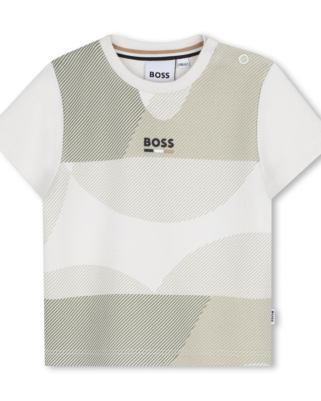 kids atelier boss Ivory Graphic Pattern T-Shirt