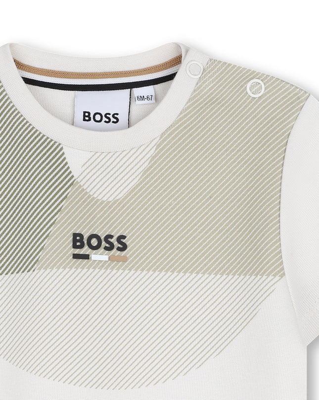 kids atelier boss Ivory Graphic Pattern T-Shirt