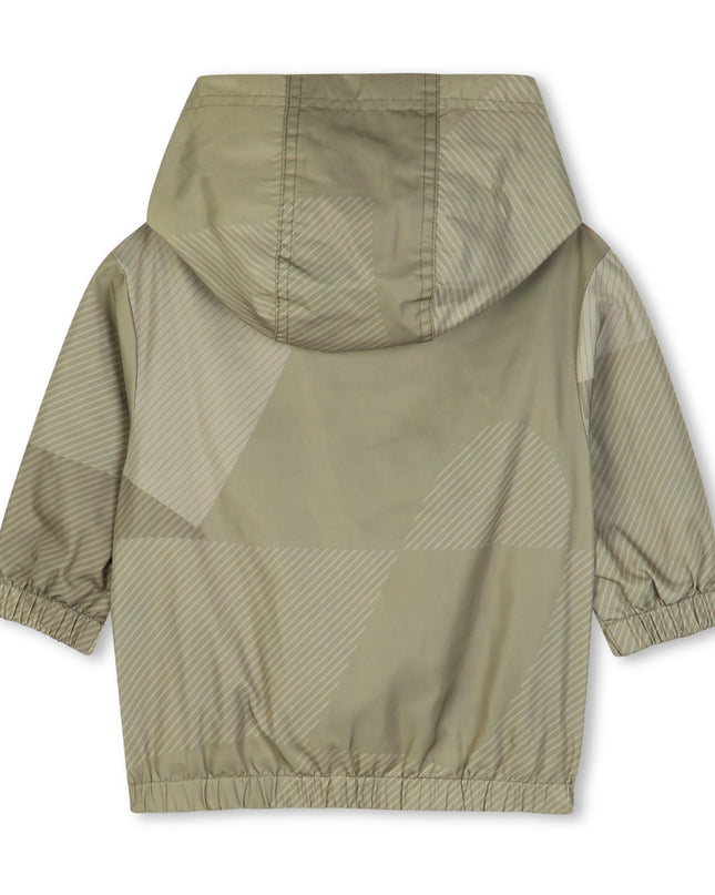 kids atelier boss Geometric Pattern Hooded Jacket