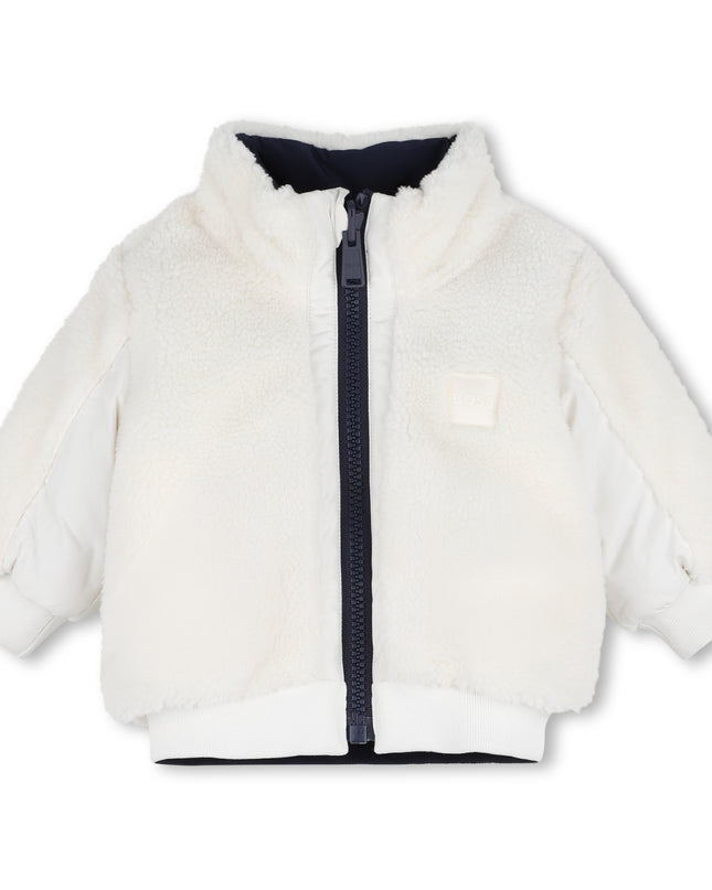 kids atelier boss Ivory Reversible Teddy Jacket