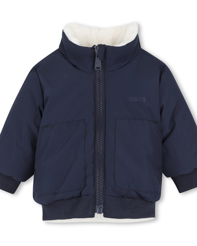 kids atelier boss Ivory Reversible Teddy Jacket