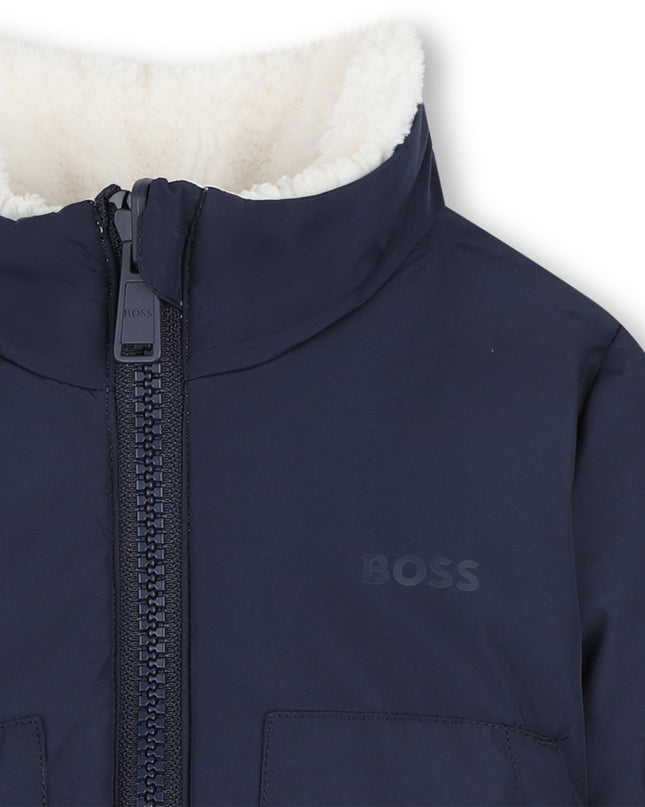 kids atelier boss Ivory Reversible Teddy Jacket