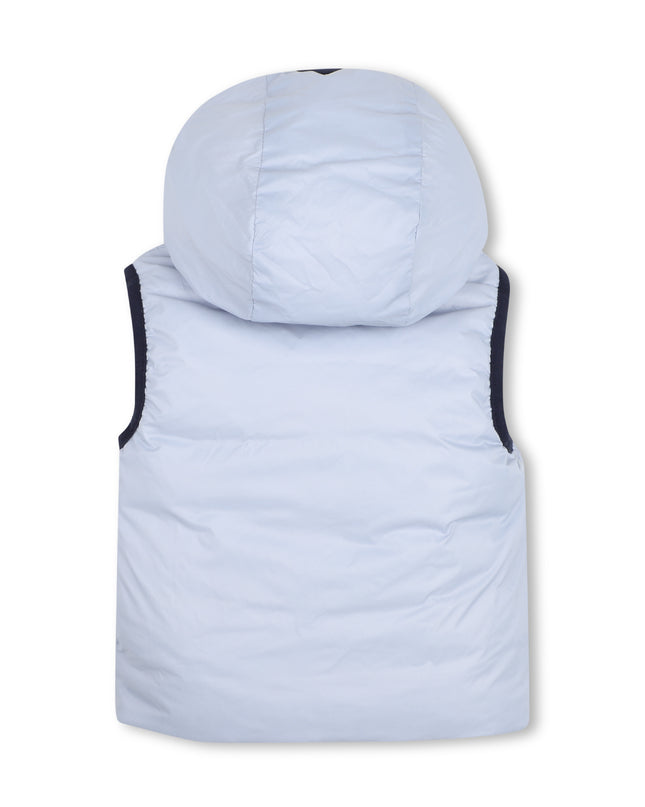 kids atelier boss Pale Blue Reversible Hooded Vest