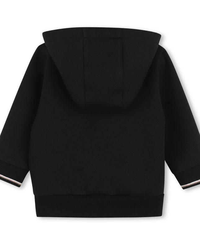 kids atelier boss Black Zip-Up Tracksuit Set