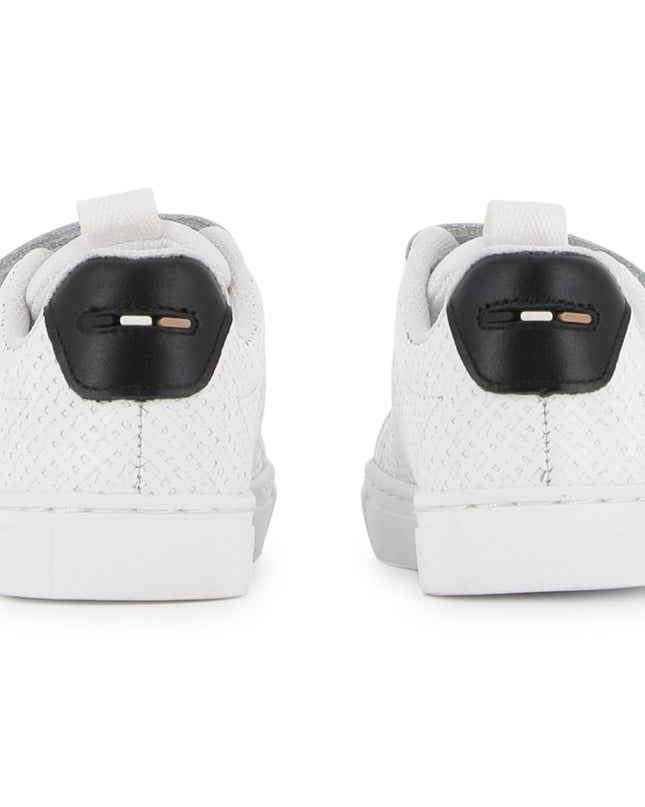 kids atelier boss White Velcro Strap Sneaker