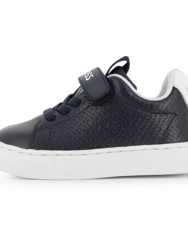 kids atelier boss Navy Velcro Strap Sneaker