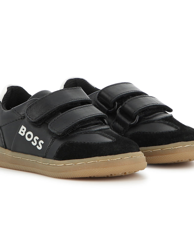 kids atelier boss Black Logo Detail Sneaker