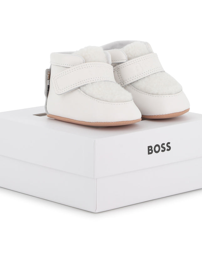 kids atelier boss Ivory Baby Velcro Shoes