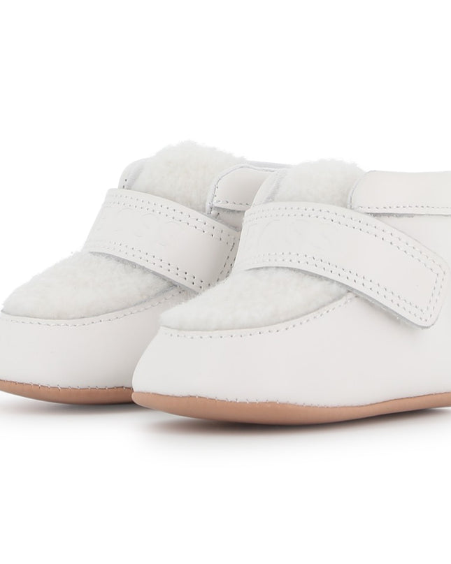 kids atelier boss Ivory Baby Velcro Shoes