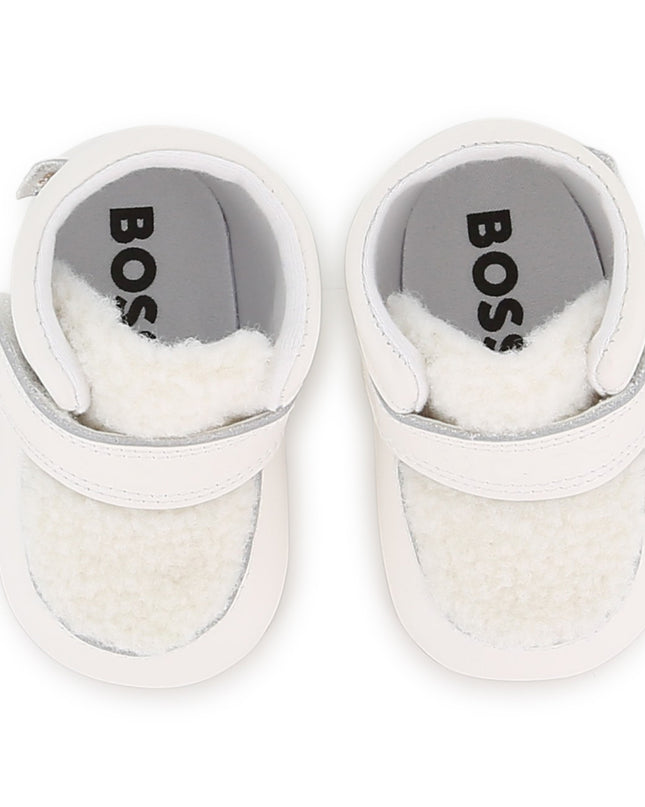 kids atelier boss Ivory Baby Velcro Shoes