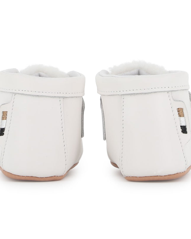 kids atelier boss Ivory Baby Velcro Shoes