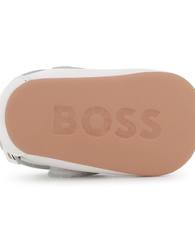 kids atelier boss Ivory Baby Velcro Shoes