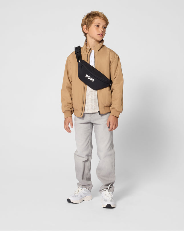 kids atelier boss Black Logo Waist Bag