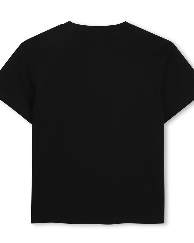 kids atelier boss Black Logo Patch T-Shirt