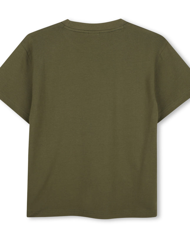 kids atelier boss Olive Night Logo Patch T-Shirt