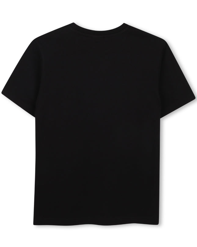 kids atelier boss Black Logo Print T‑Shirt