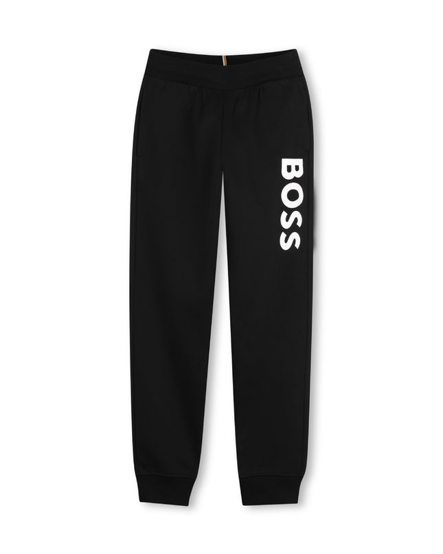 kids atelier boss Black Logo Jogging Pants