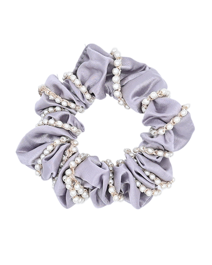 mimi tutu-MTPCS25008-Pearl Wrapped Satin Scrunchie