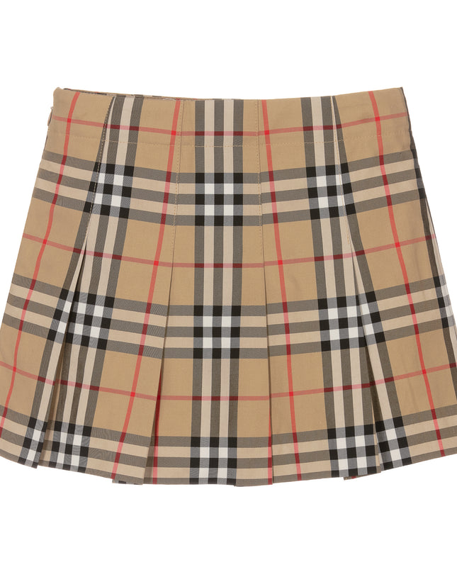 Beige Check Skirt