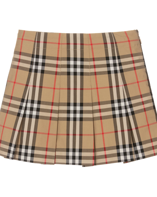 Beige Check Skirt