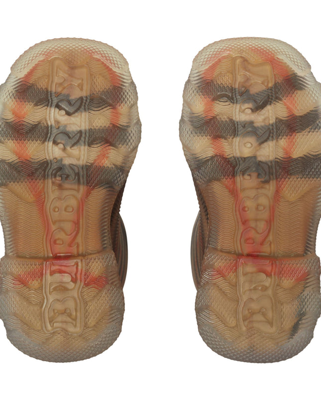 Beige Vintage Check Rain Boots