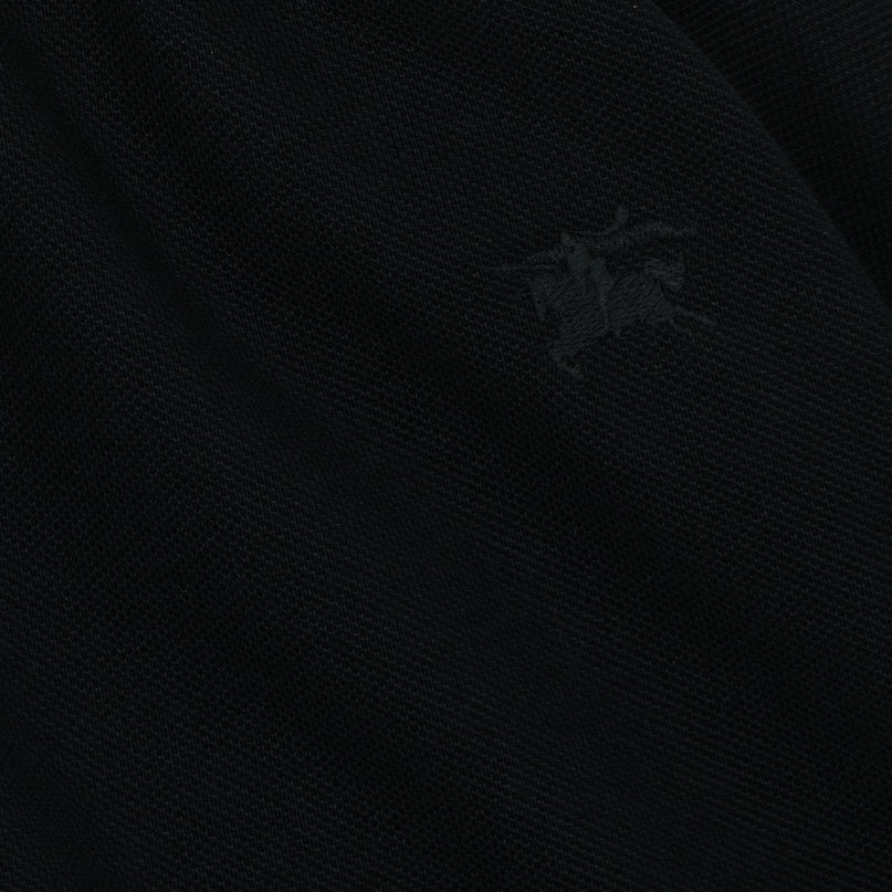 Black Cotton Polo Dress
