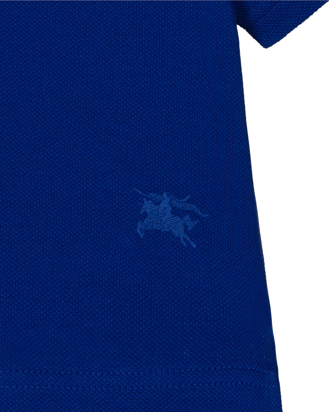 Blue Logo Check Polo Shirt