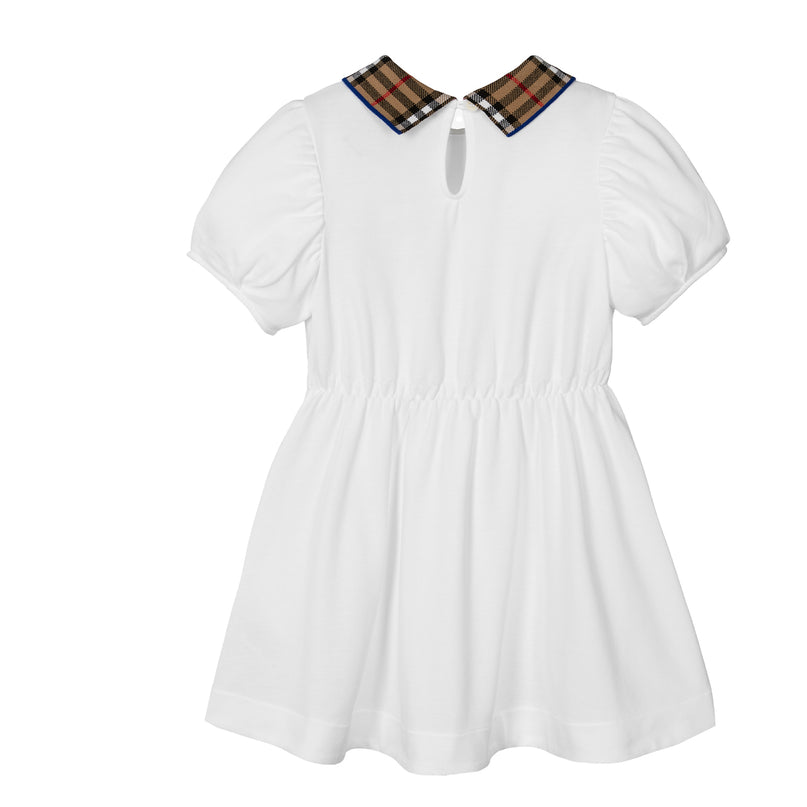 White Check Polo Dress