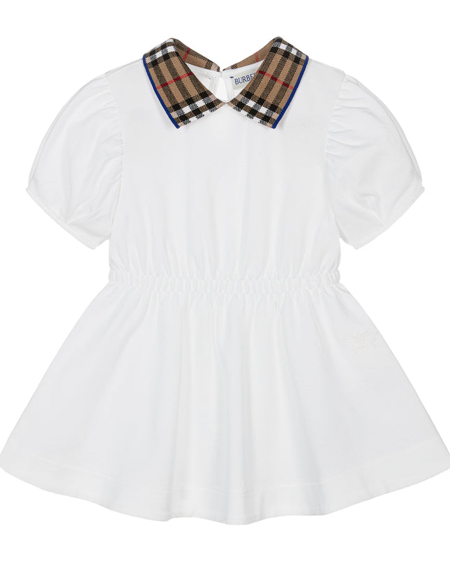 White Check Polo Dress