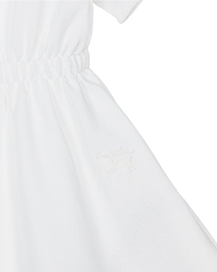 White Check Polo Dress