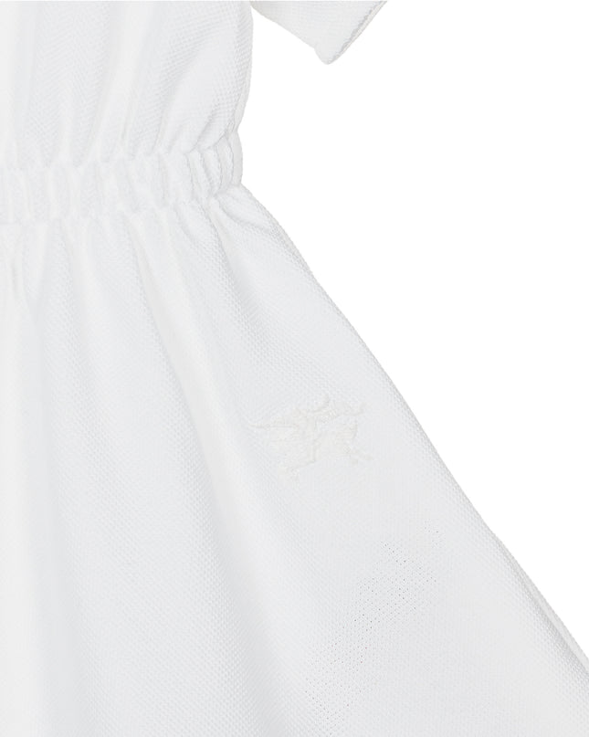 White Check Polo Dress