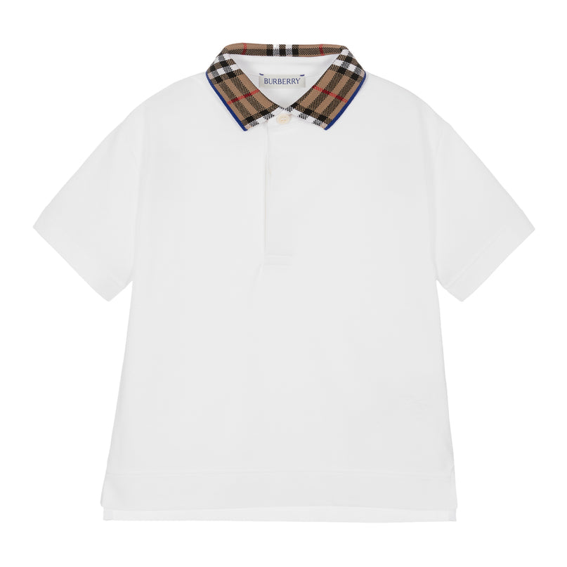 White Check Polo Shirt