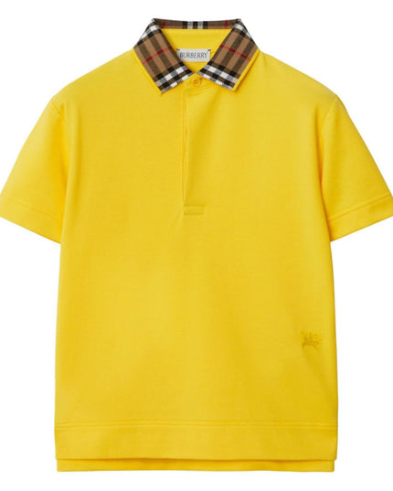 Yellow Logo Check Polo Shirt