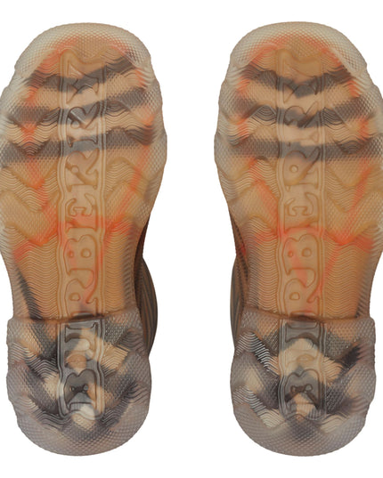 Beige Vintage Check Rain Boots