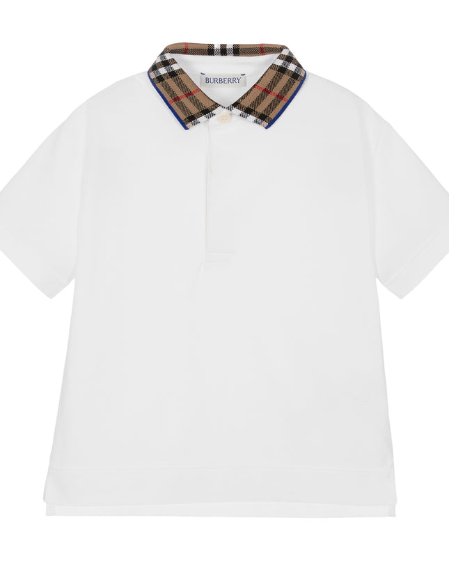 White Check Polo Shirt