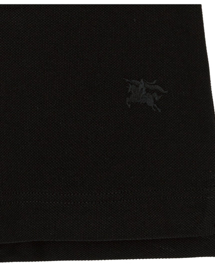 Black Logo Check Polo Shirt