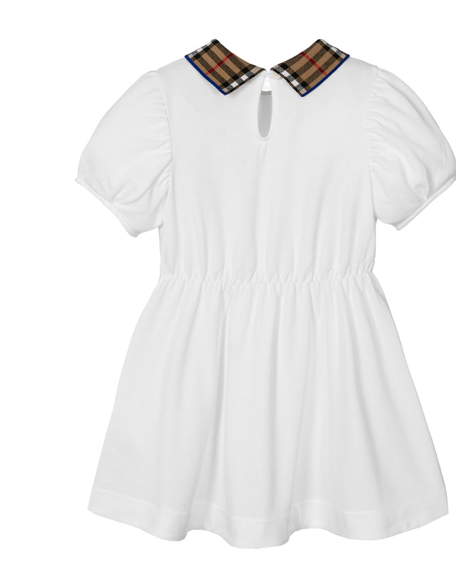 kidsatelier burberry White Check Polo Dress