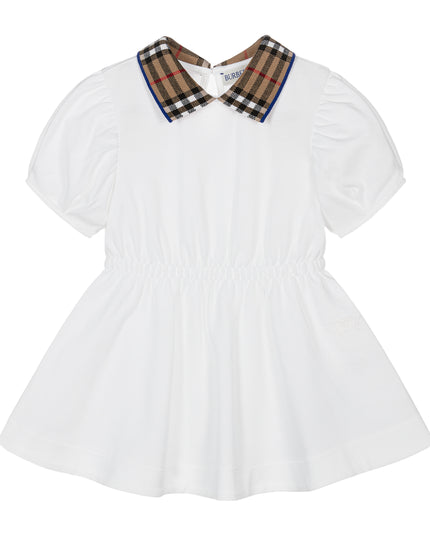 kidsatelier burberry White Check Polo Dress