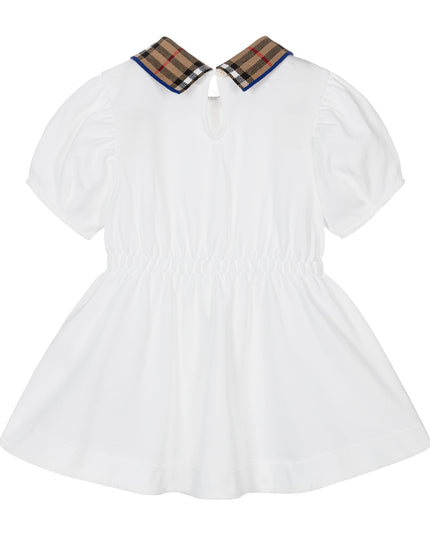 kidsatelier burberry White Check Polo Dress