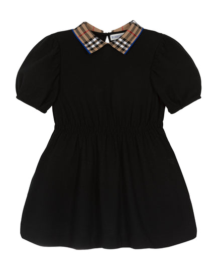 Black Cotton Polo Dress