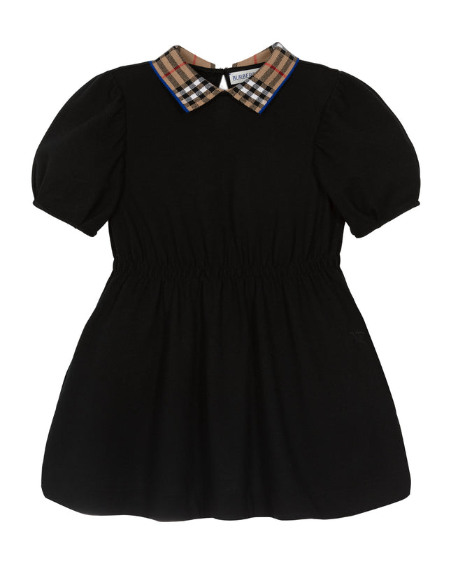 Black Cotton Polo Dress
