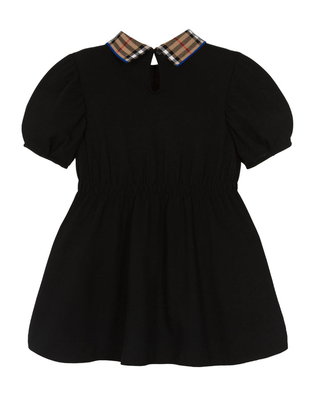 Black Cotton Polo Dress