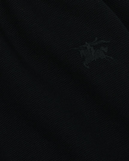 Black Cotton Polo Dress