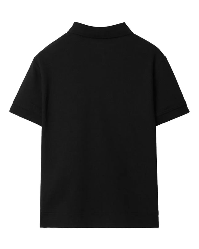 kids atelier burberry Black Logo Check Polo Shirt